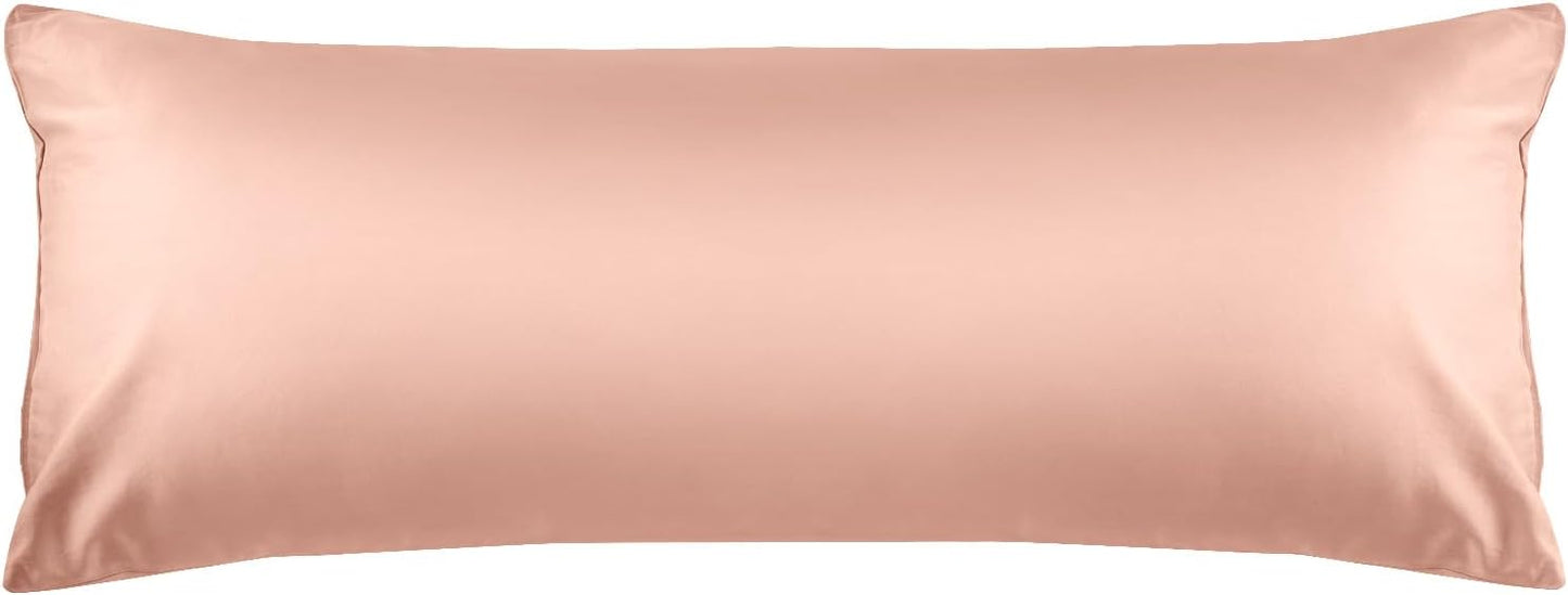 Warmstar Cotton Body Pillow Cover 1 Pack, 600 Thread Count Body Pillow case 20"x54", Long Body Pillow Case Cover Soft Breathable with Envelope Closure,Pink