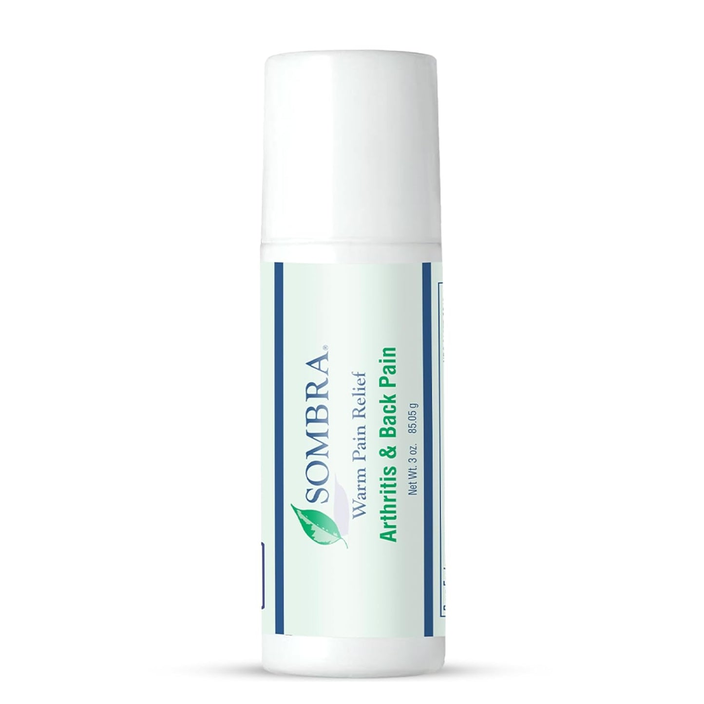 Sombra Warm Pain Relief Gel, Warm Relief for Arthritis and Chronic Pain Pre-Workout Muscle Rub Vegan Formula Free of Artificial Fragrances, Dyes, NSAIDs, Wax, Petroleum, Alcohol - 3oz Roll-On