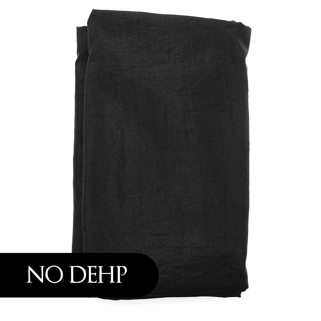 Betty Dain Premier Barber Cutting/Styling Cape, Black Trim Piping, High-end Look, Soft, Lightweight, Water Resistant Nylon, Repels Hair, Snap Closure at Neck, Generous 54 x 60 inch Size, Black