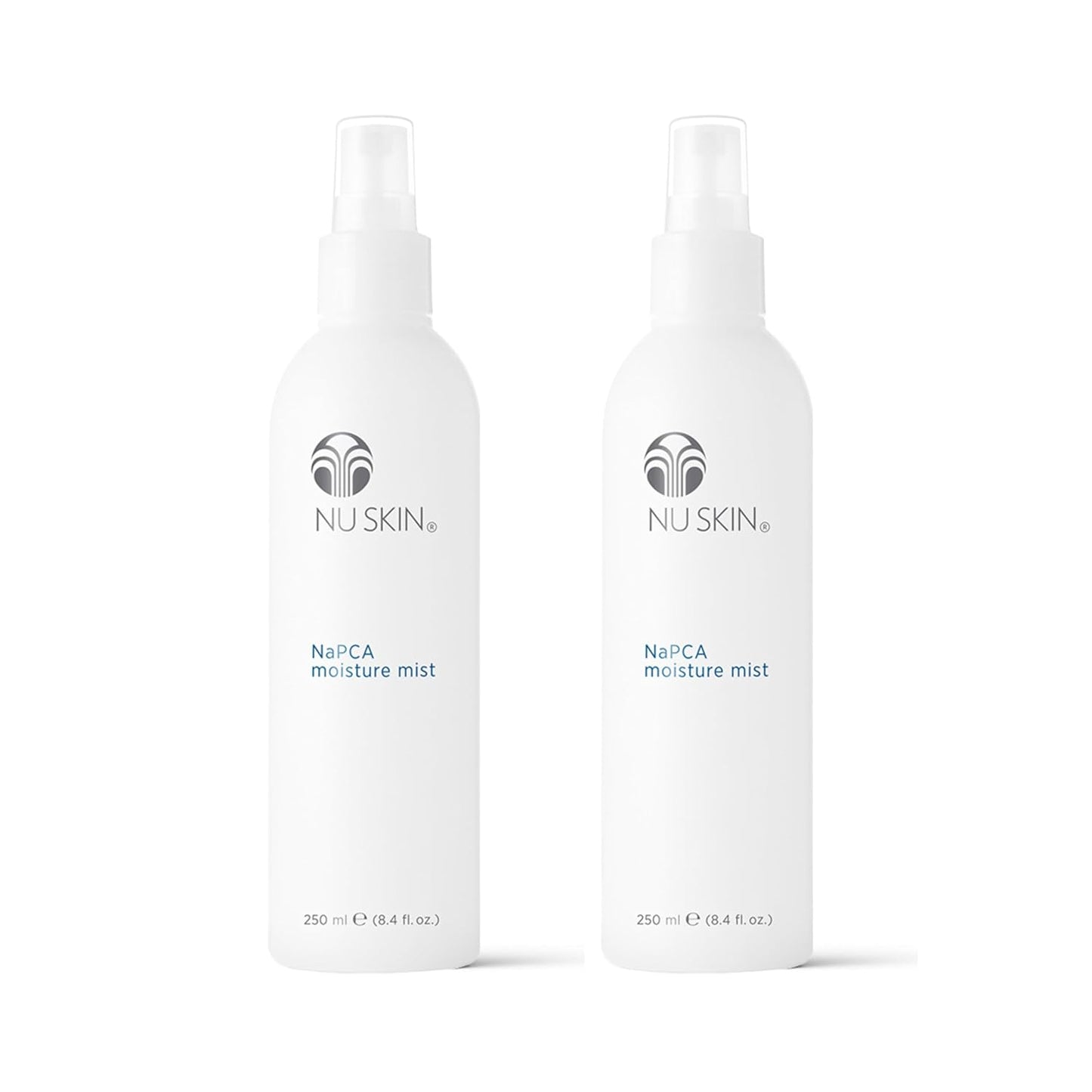 Nu Skin NaPCA Moisture Mist | Revitalizing Moisturizer & Cooling Mist with Hyaluronic Acid | Hydrating Spray for Face, Body & Hair | Sodium PCA for All Skin Types | 8 oz | 2 Pack