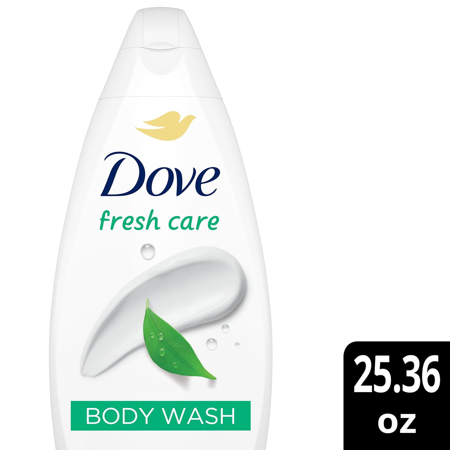 Dove Body Wash, Fresh Care, Value-Size 4-Pack – Soothing Moisturizing Cleanser for Soft Skin, 25.36 Oz Ea