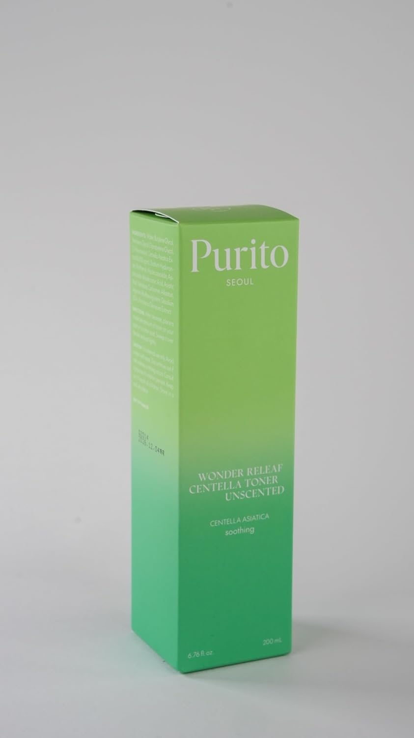 PURITO Seoul Wonder Releaf Centella Toner Unscented Korean Centella, for Sensitive Skin, Soothing, Facial Toner for face, K-Beauty, 200ml 6.76 fl.oz