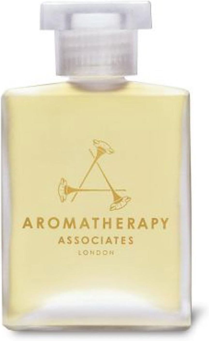 Aromatherapy Associates De-Stress Muscle Bath and Shower Oil, Natural Body Oil for Deep Relaxation and Comfort, Hydrating Body Made with 3 Essential Oils (1.86 oz)