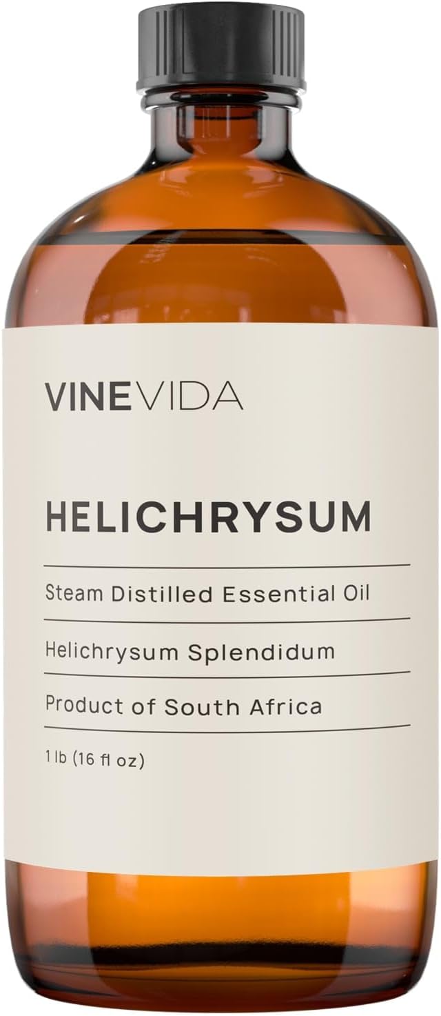 VINEVIDA Helichrysum Essential Oil 16 oz - Undiluted, Pure, Vegan, and Sustainable
