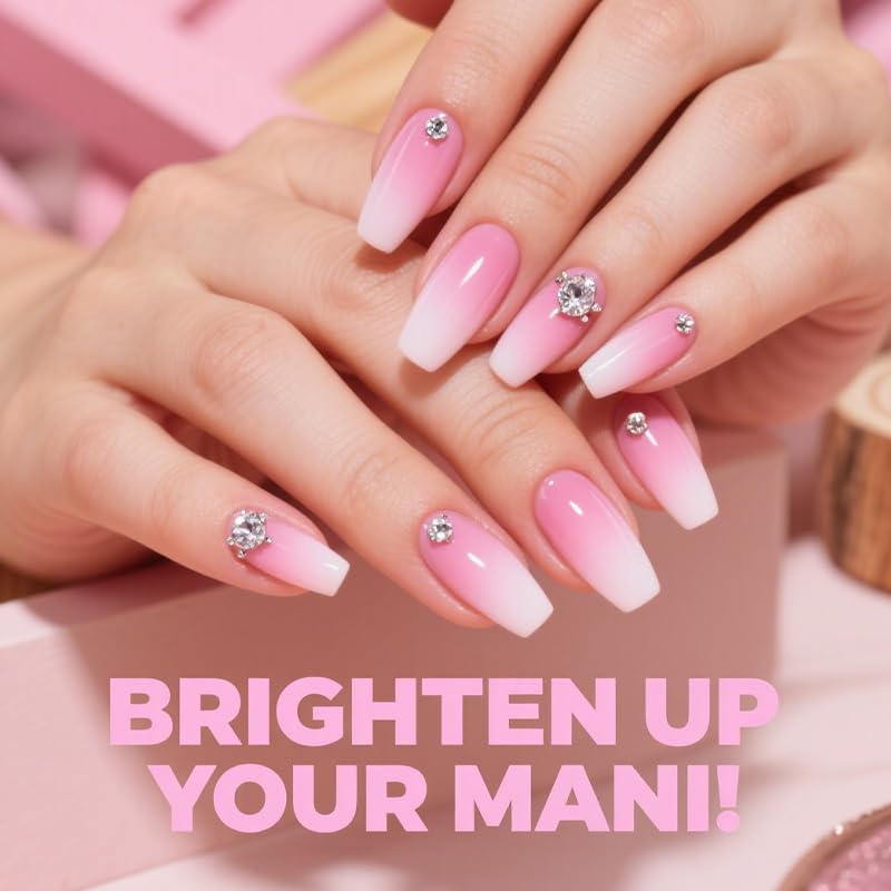 Gradient Painting Gel Set, 9 Colors Nude Pink White Ombre Gel Nail Polish with 50pcs Nail Sponges, 4 Claws Metal Grabber and Brush for Nail Art DIY Painted in Salon or Home Use