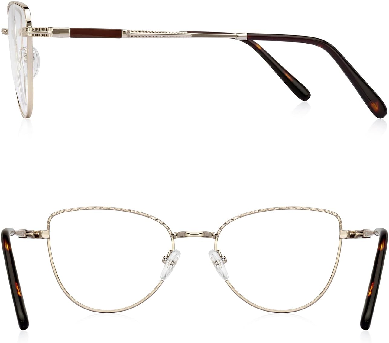 RB. Pilot Retro Cateye Reading Glasses for Women Blue Light Blocking Computer Glasses Spring Hinge Readers