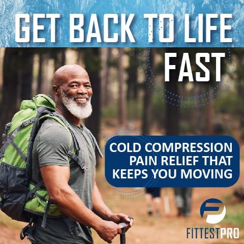 Fittest Pro Shoulder Ice Pack Wrap, HSA or FSA Eligible, Reusable Cold Therapy Wrap for Tendonitis, Swelling, Rotator Cuff, and Recovery - Shoulder Brace Compression Sleeve