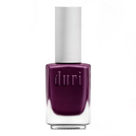duri Nail Polish, 687 Puff Plum Tarts, Deep Burgundy Red, Full Coverage, Glossy Finish, Fast Drying, Long Lasting, 0.45 Fl Oz