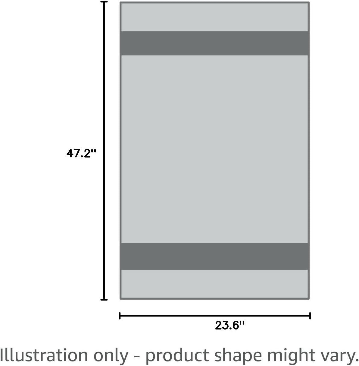 ILANGO Blue Bathroom Rugs 48" × 24" Non Slip & Super Absorbent Extra Thick Soft, Washable Bath Mat for Floor, Microfiber Plush Shaggy Bath Rug with Rubber for Bathtub Shower Room Sink