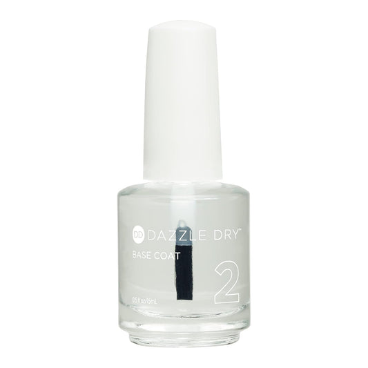 Dazzle Dry Base Coat - Step 2 – A Fast-Drying clear coat - Long-Lasting Nail Polish Base Coat for Non-Toxic Manicures (0.5 fl oz)