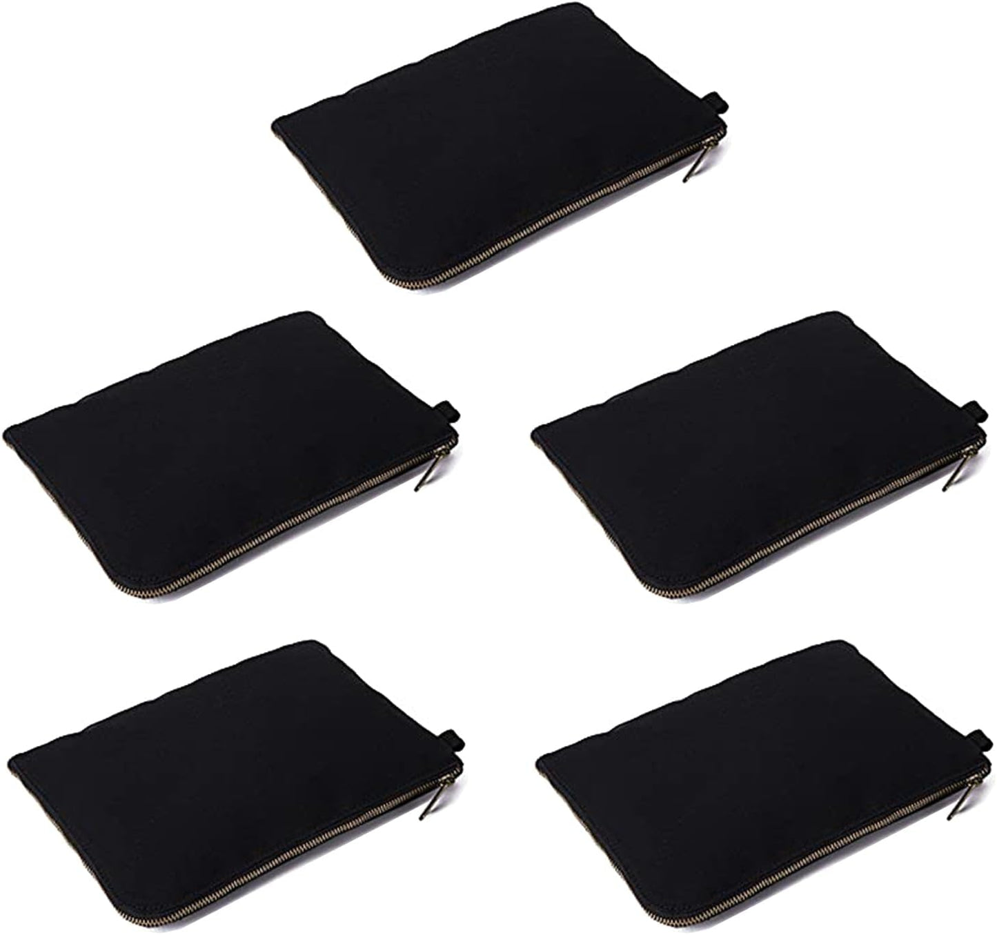 Zipper Pouch Storage Bag Simple and Stylish Women's Cosmetic and Travel Bag (Black-improved-5)