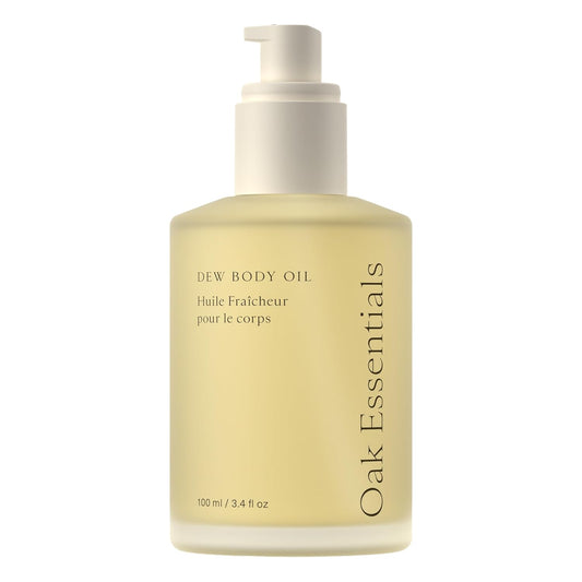 Oak Essentials Dew Body Oil | Nourishing Daily Body Oil for Radiant, Supple Skin with Borage Seed Oil, Cedarwood, and Sweet Almond Oil, 3.4 Fl Oz