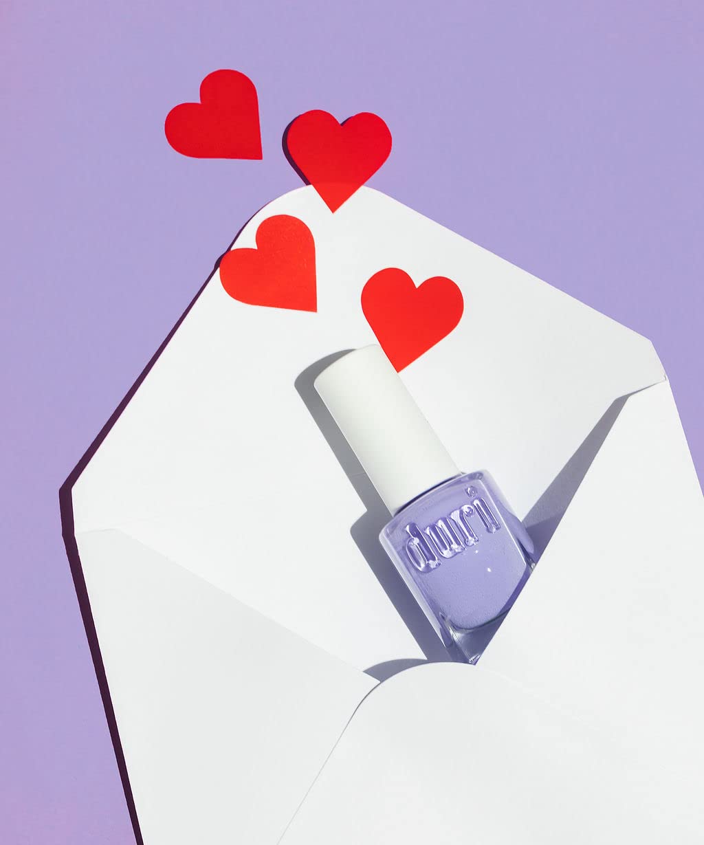 duri Nail Polish, 798 Love Stories, Pastel Purple, Full Coverage, Glossy Finish, Fast Drying, Easy to Apply, 0.45 Fl Oz