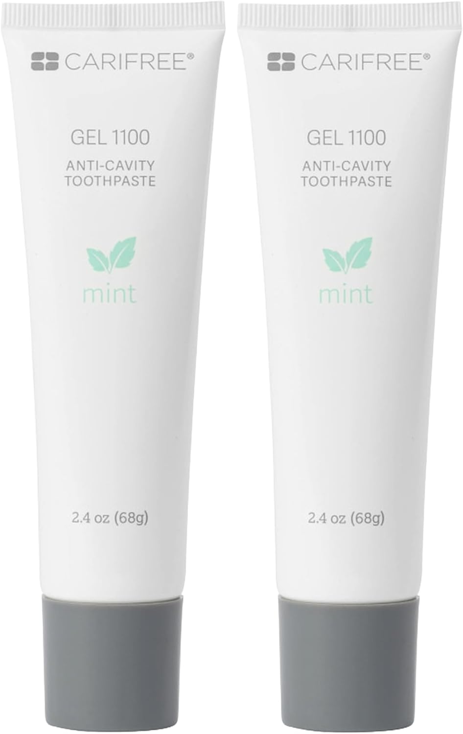 CariFree Gel 1100 (Mint) Anti-Cavity Fluoride Toothpaste with Nano Hydroxyapatite, Cavity Prevention and Enamel Protection, Dentist Recommended for Kids and Adults, 2.40 oz.(Pack of 2) Mint