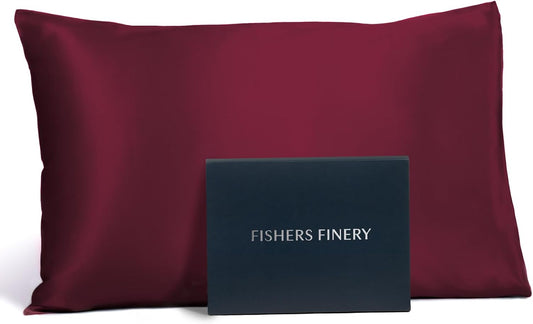 Fishers Finery 25mm 100% Pure Mulberry Silk Pillowcase (Red Queen)