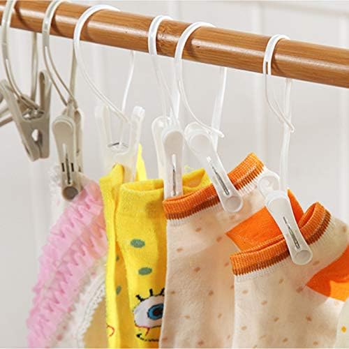 24 Pack Clothespins,Cute Sturdy Small Mini Clothes Pins with Plastic Rope for Clothesline,Tiny Photo Clips Decoration 6Pink 6Gray 12White