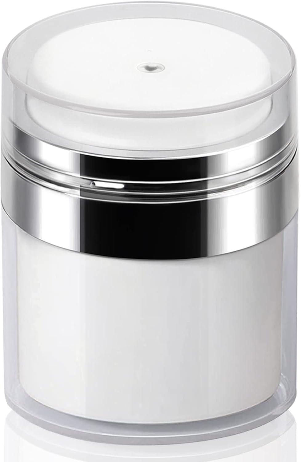 Airless Pump Jar - 1.7 Oz Moisturizer Dispenser Air Pump Containers, Container Vacuum Bottle Dispenser for Skincare Makeup Lotion