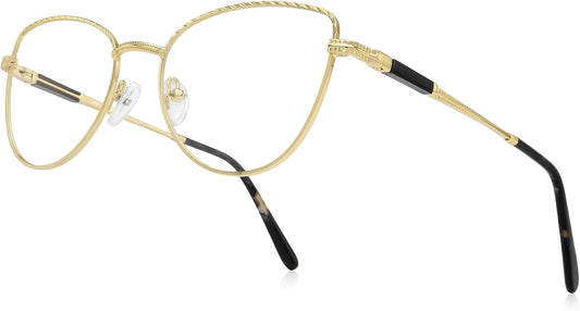 RB. Pilot Retro Cateye Reading Glasses for Women Blue Light Blocking Computer Glasses Spring Hinge Readers