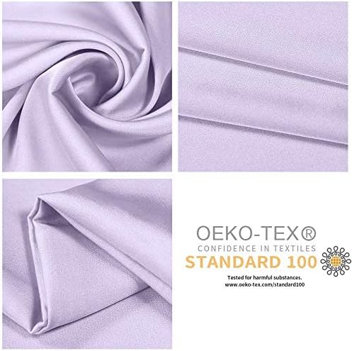 100% Mulberry Silk Pillowcases Set of 2 for Hair and Skin and Super Soft and Breathable Queen Size Nature Silk Pillowcases (Queen, Light Purple)