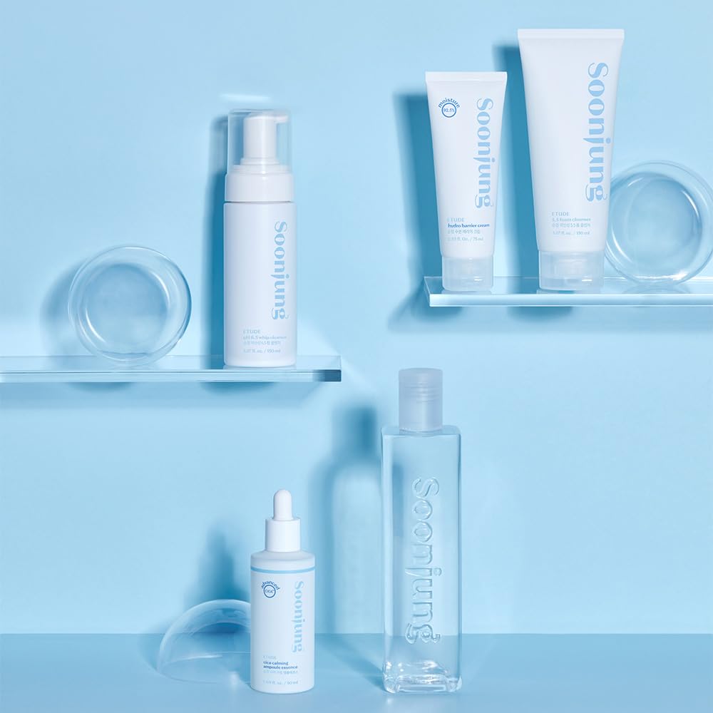 ETUDE SoonJung 5.5 Foam Cleanser, Face Wash for Sensitive Skin, Soft Bubble, Hypoallergenic Cleansing, Mild Deep Cleansing, Low pH Level, Panthenol, Madecassoside, Korean Skin Care, Beauty (5.1 Fl Oz)