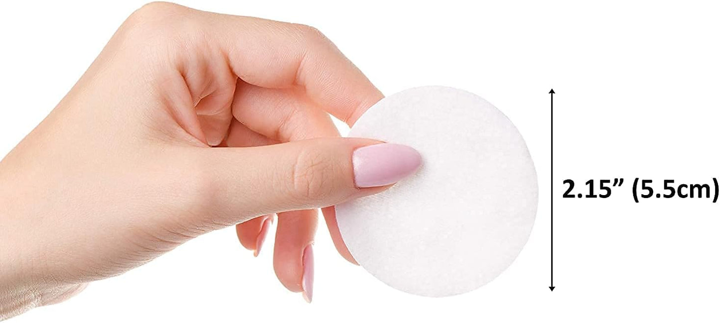 Organic Cotton Rounds, 400 Count - Makeup Remover Pads for Face, Lint-Free