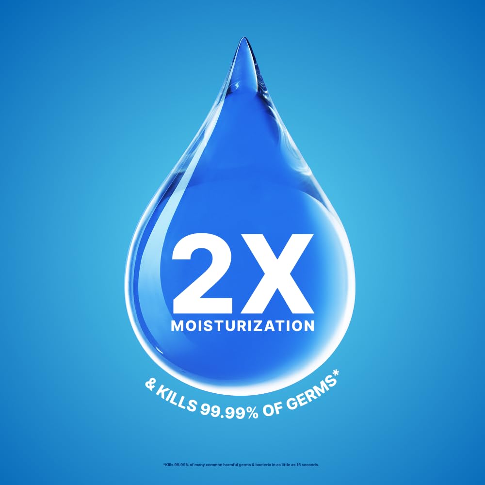 Germ-X Hand Sanitizer, Hydrating with Hyaluronic Acid, 8 Fl Oz Pump (Pack of 6) Instant & No Rinse Formula for All Skin Types, Back to School Supplies, Formulated without Parabens, Phthalates & Dyes