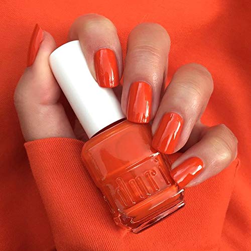 duri Nail Polish, 781 Uninhibited, Vibrant Fresh Orange, Full Coverage, Glossy Finish, 0.45 Fl Oz