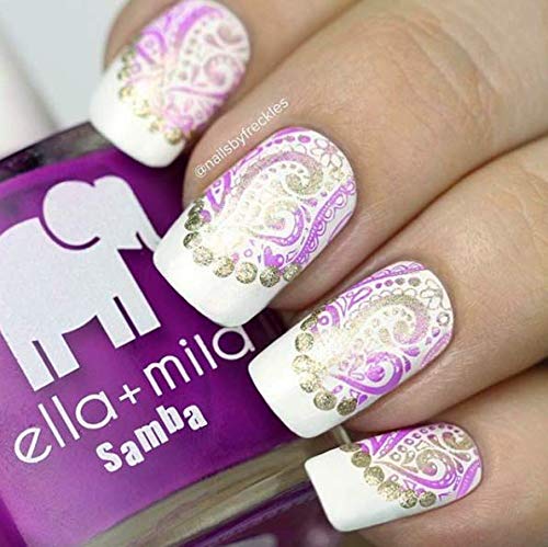 Ella+mila Professional Quick Dry Long-Lasting & Chip-Resistant Nail Polish - Samba Collection Purple Reign - 0.45 fl oz