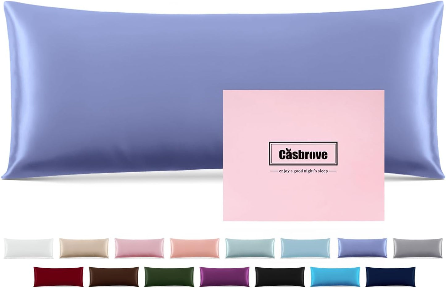 Silk Body Pillow Cover Pillow Pillowcase for Body Pillow Soft Pillow Covers Pillow Case Mulberry Silk Pillowcase for Sleep(Cornflower Blue,20"X 54",1pc)