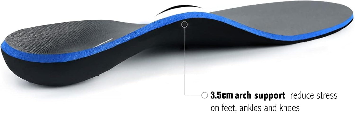 Plantar Fasciitis Feet Insoles Arch Supports Orthotics Inserts Relieve Flat Feet, High Arch (Mens 10-10 1/2 | Womens 12-12 1/2)