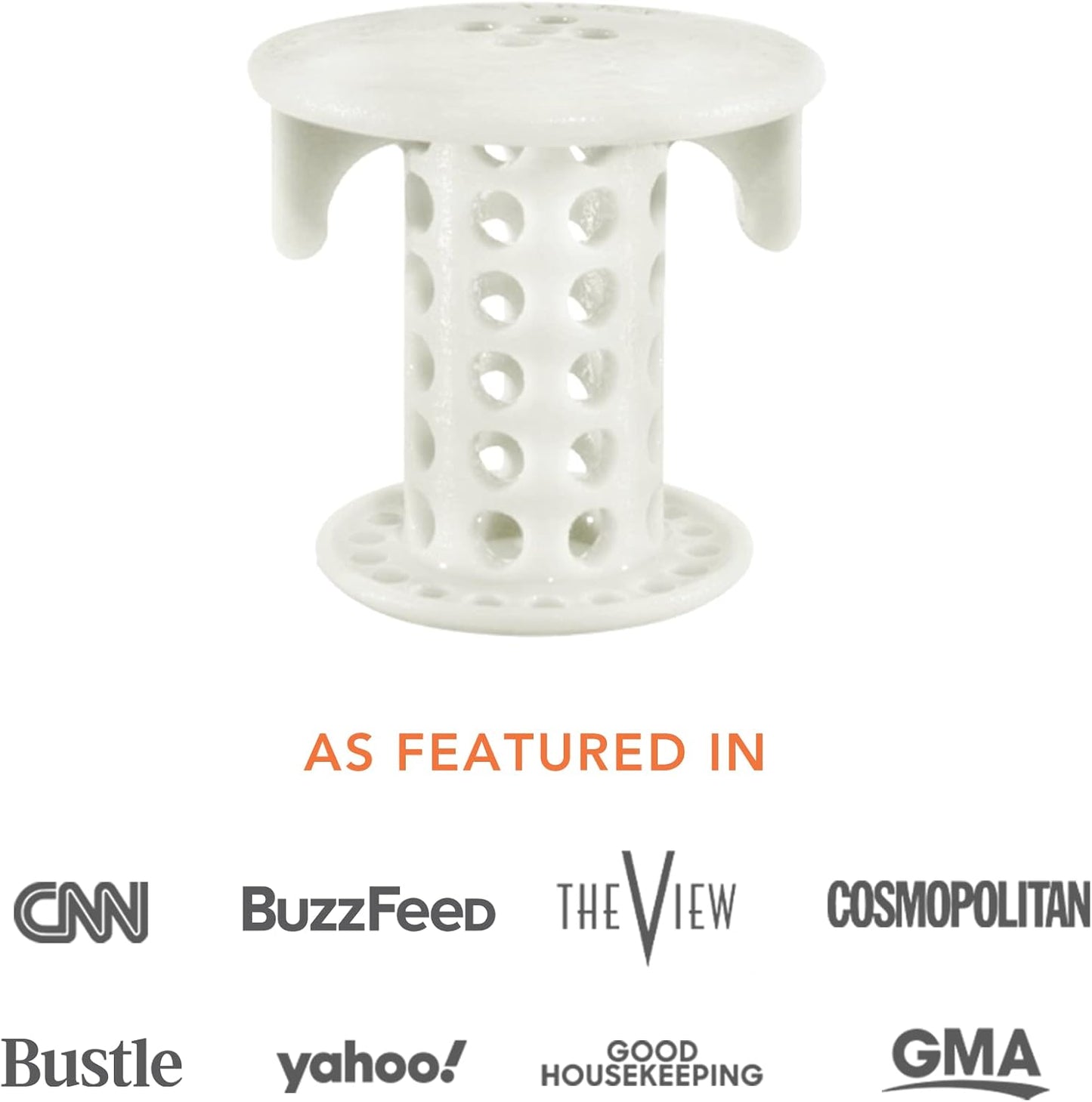 SinkShroom The Revolutionary Sink Drain Protector Hair Catcher/Strainer/Snare, White