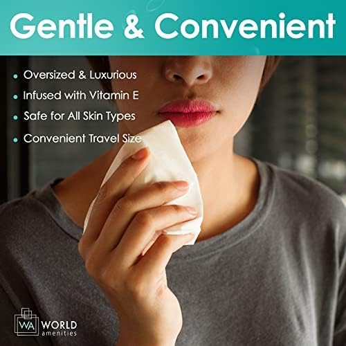 World Amenities - Bulk Makeup Remover Wipes - 25 Wipes per Bulk Pack - Resealable Packaging for Convenience