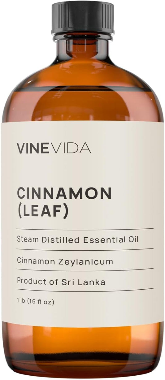 VINEVIDA Cinnamon Leaf Essential Oil 16 oz Undiluted - Pure, Natural, Vegan, and Sustainable