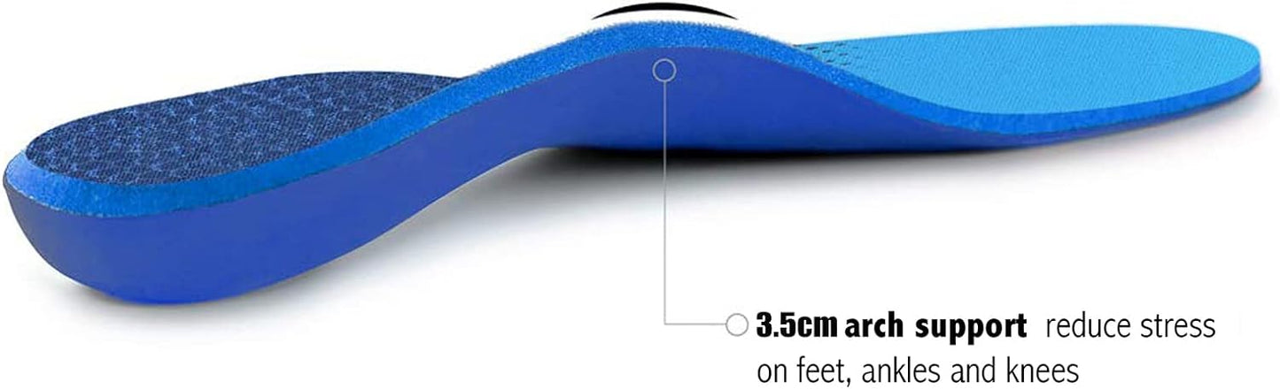 Plantar Fasciitis Feet Insoles Arch Supports Orthotics Inserts Relieve Flat Feet, High Arch (Mens 8-8 1/2 | Womens 10-10 1/2)