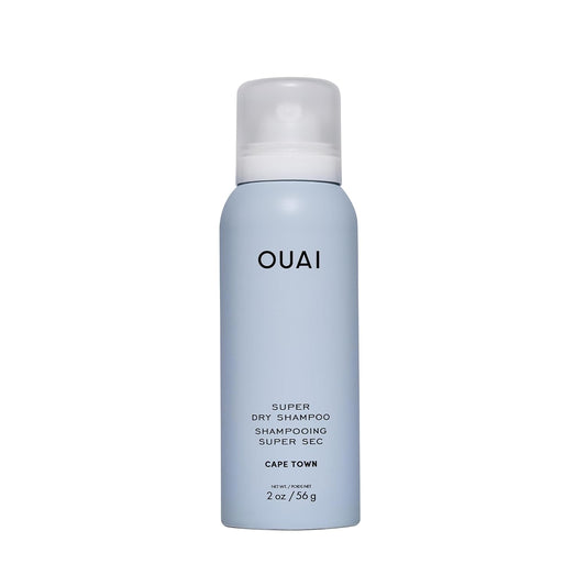 OUAI Super Travel Size Dry Shampoo - Volumizing Dry Shampoo - Absorbs Oil, Dirt & Sweat - Blends Seamlessly into Hair with Zero Residue & Enriched with a Long-Lasting Scent - Cape Town (2 oz)