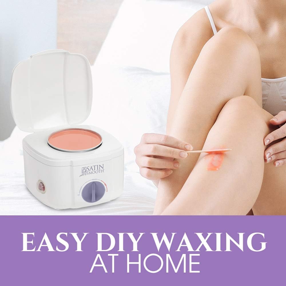 Satin Smooth Professional Single Deluxe Cream Wax Warmer Kit For Unwanted Facial And Body Hair Removal