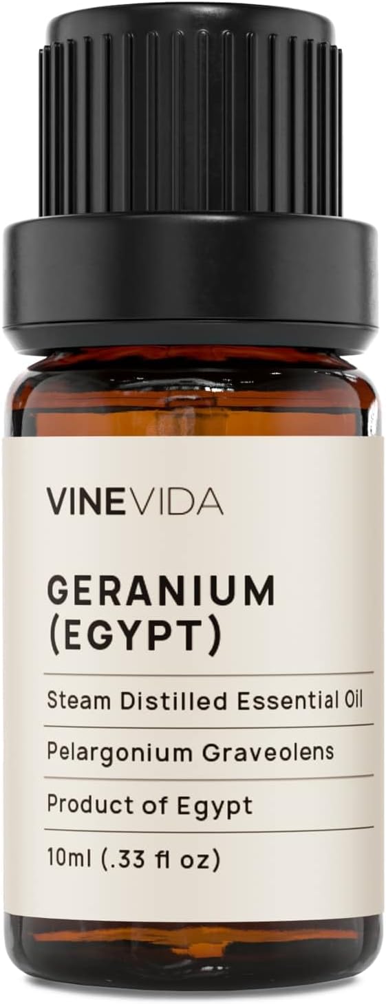 VINEVIDA Geranium Essential Oil - Egypt Scent - 10 mL - DIY Candle & Soap Making