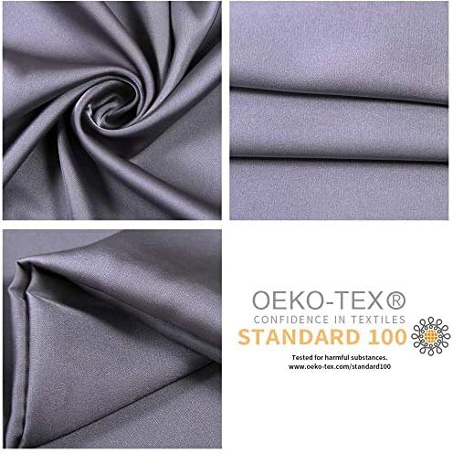 100% Mulberry Silk Pillowcases Set of 2 for Hair and Skin and Super Soft and Breathable King Size Nature Silk Pillowcases (King, Gray)