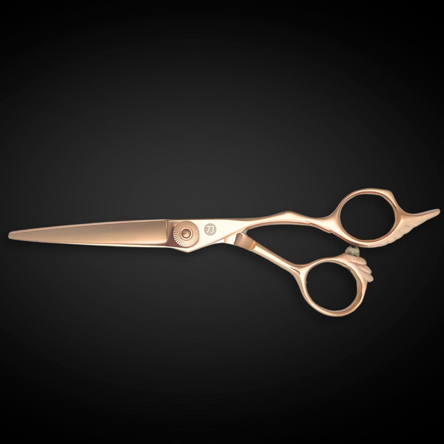 Gold Hair Cutting Shears for Professional Hairdresser - 6" Gold Hair Scissors - Japanese 440C Steel - Super Hard, Sharp Cutting Edge - Saki Shears Tsuru Gold