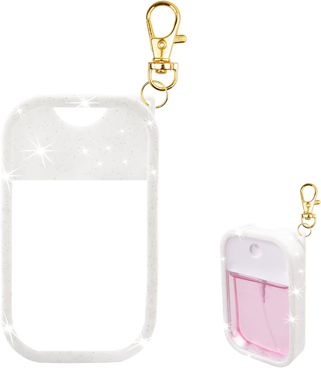 VANEST Silicone Case Compatible with Touchland Hand Sanitizer Spray, Protective Case with Keychain for Spray 1 fl oz