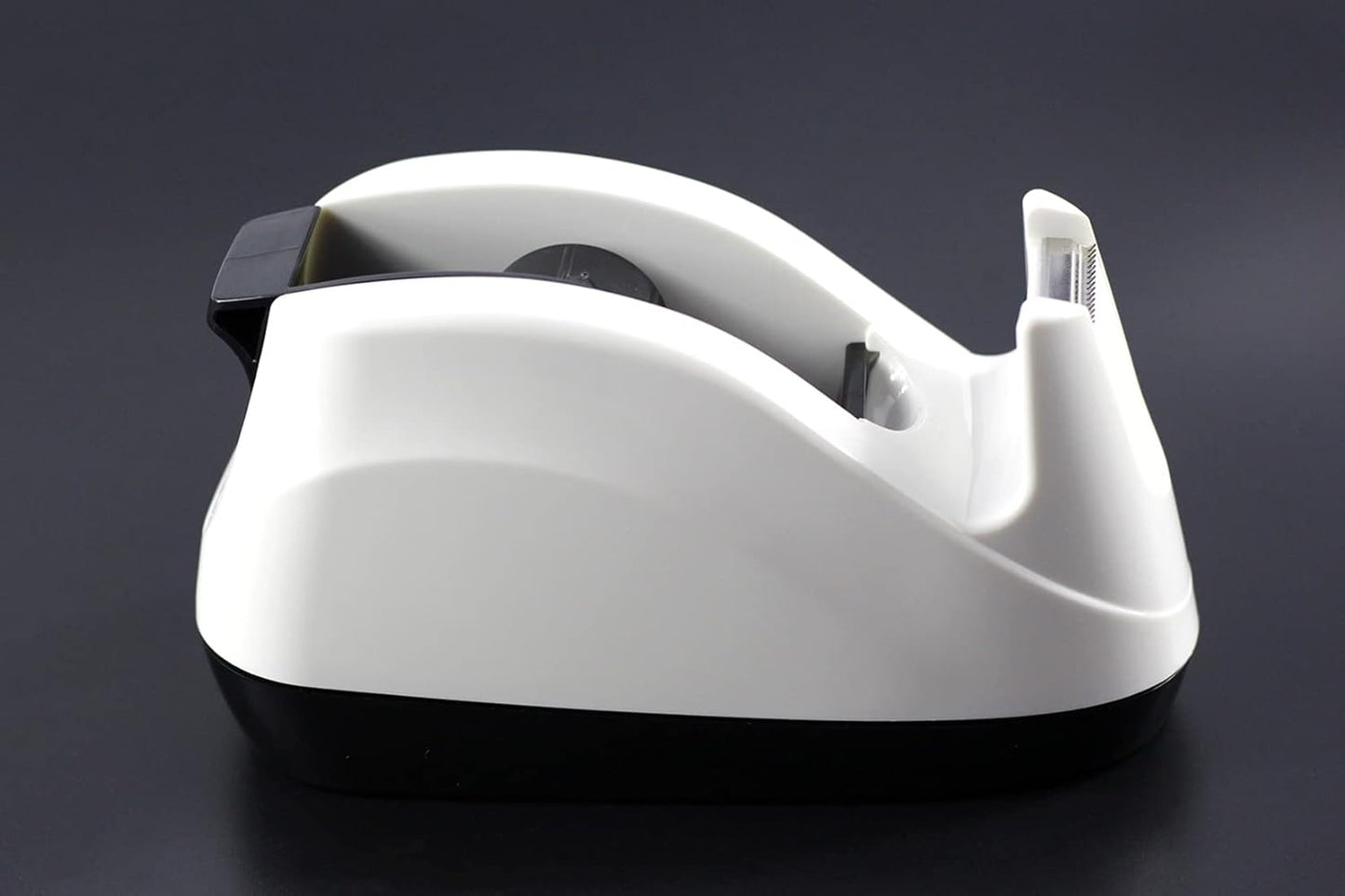 Heavy Base Nonskid Desk Tape Dispenser One-Hand Dispensing (White)
