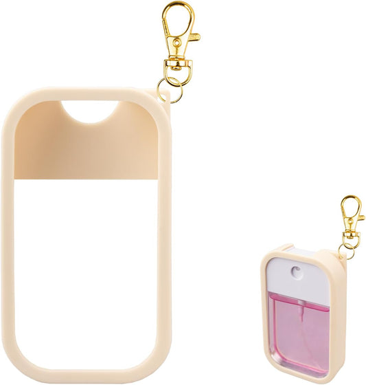 VANEST Silicone Case Compatible with Touchland Hand Sanitizer Spray, Protective Case with Keychain for Spray 1 fl oz