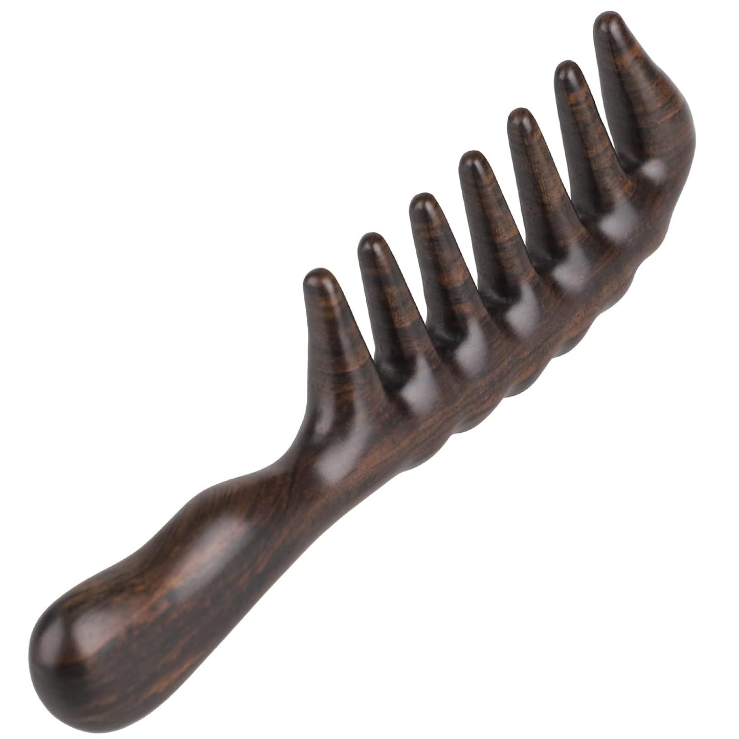 Onedor Handmade 100% Natural Black Sandalwood Hair Combs - Anti-Static Sandalwood Scent Natural Hair Detangler Wooden Comb (Thickening Comb)