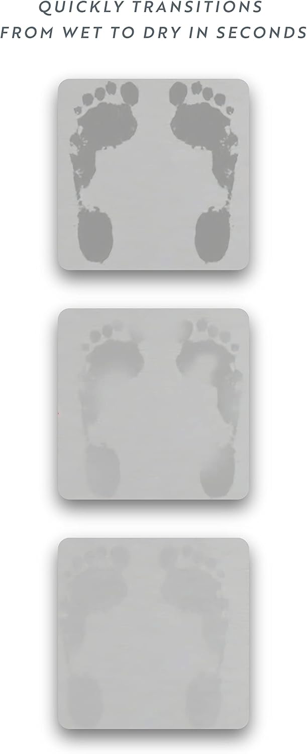 Magic Stone Ivory Stone Bath Mat, Diatomaceous Earth Shower Mat, Non-Slip Super Absorbent Quick Drying Bathroom Floor Mat, Natural, Easy to Clean (23 x 15.5 in)