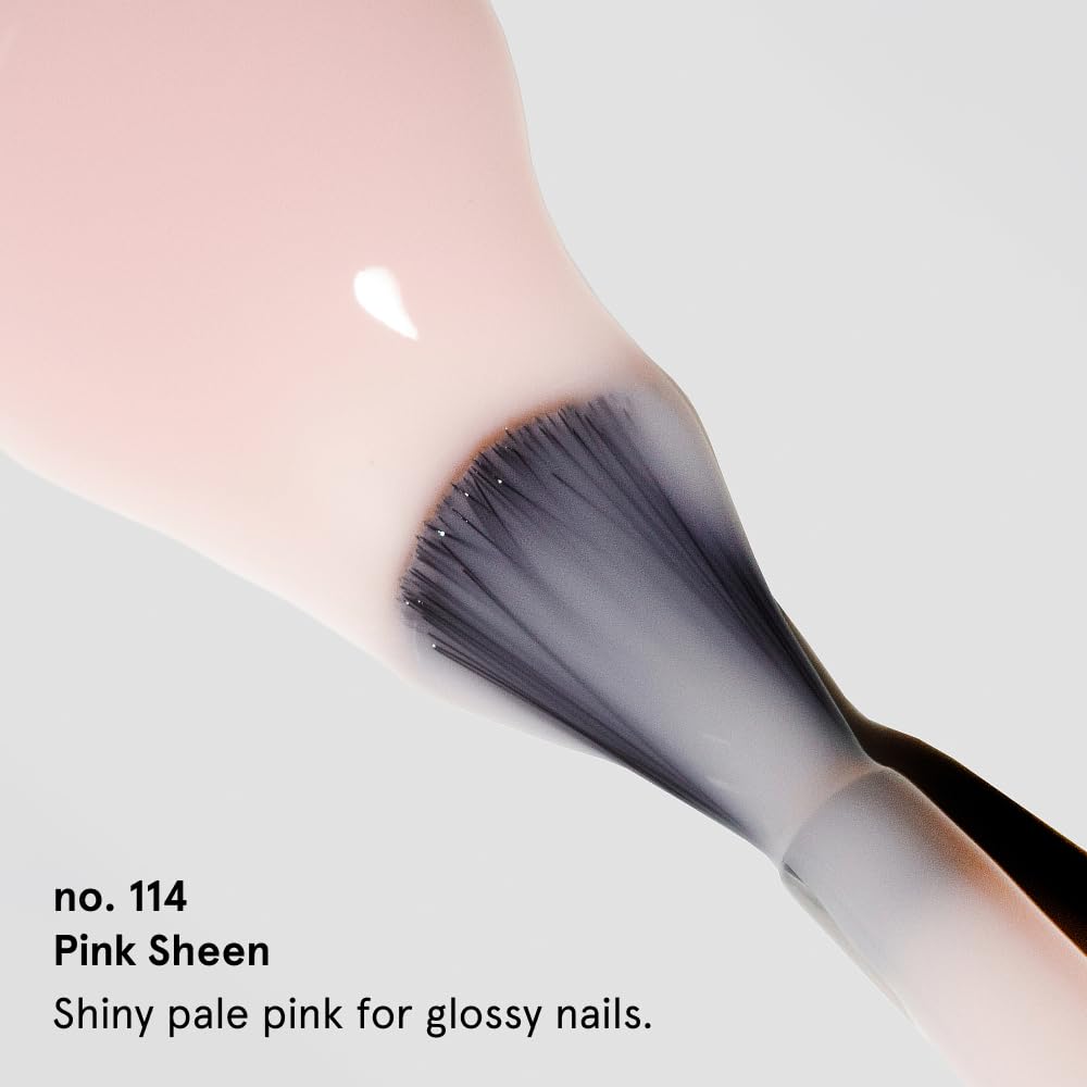 gitti Plant-based Nail Polish I Non-Toxic, 30-Free, Based On Natural Origin Ingredients, Cruelty-Free, Vegan, High Performance Colors, Glossy Finish, Shade no. 114 Pink Sheen (0.5 fl oz)