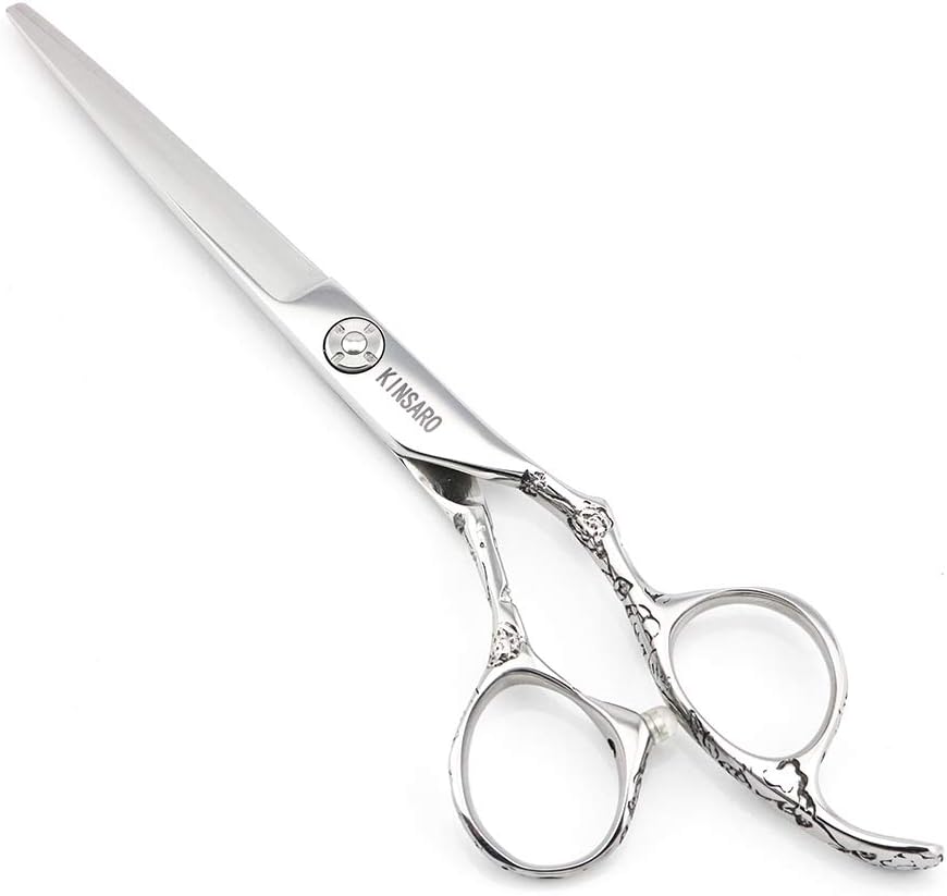 Hair Scissors 6 Inch Professional Barber Hair Cutting Scissors hairdresser haircut scissors 440C Barber Shears Rose handle KINSARO for Hairdresser Barbershop or Home Use