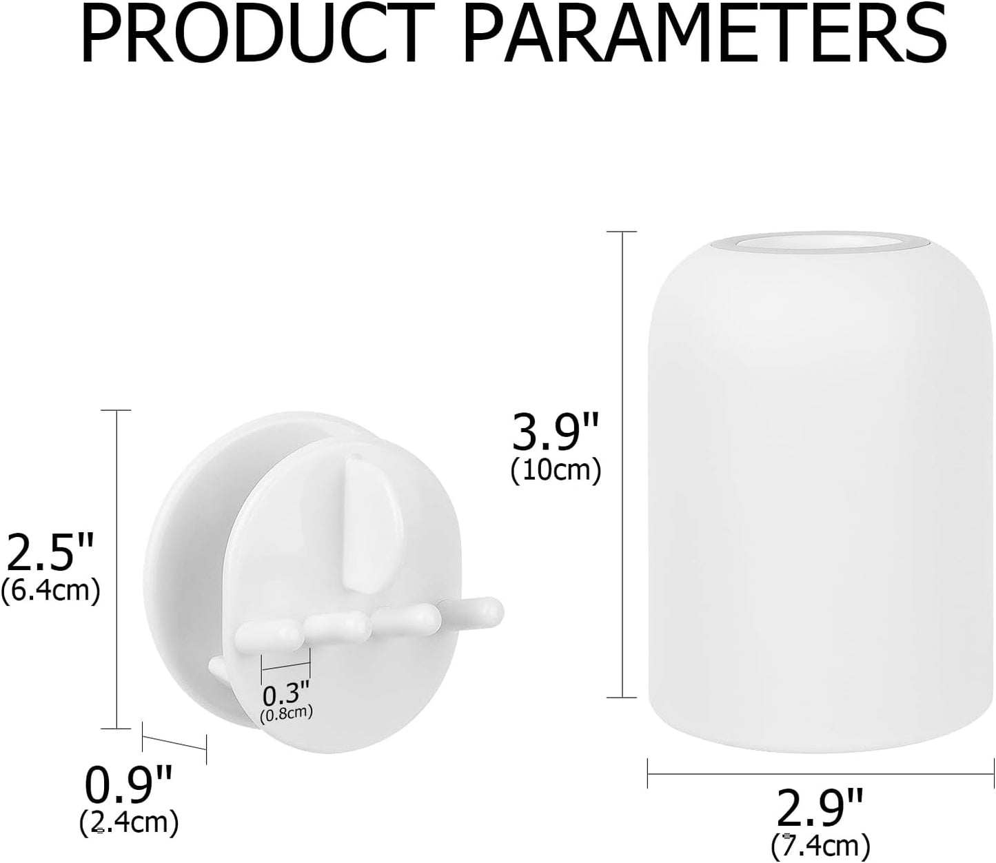 2 Pack Toothbrush Holders for Bathrooms Shower, Wall Mount Toothbrush Organizer with Mouthwash Cup, Self Adhesive Electric Toothbrush Storage, Easy to Clean Toothbrush Hanger