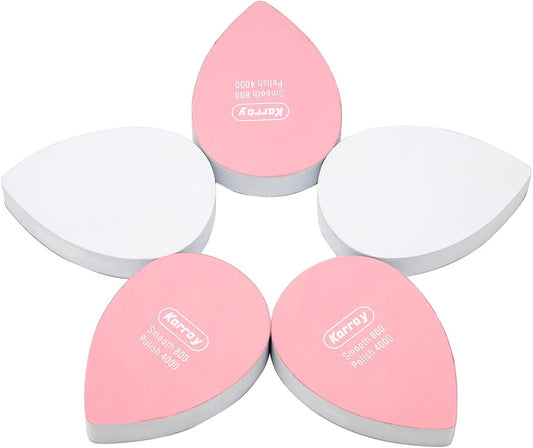 Nail Files and Buffers for Natural Nails Smooth and Polish Gel Surface 400/600/4000 Grit (A-Drop)