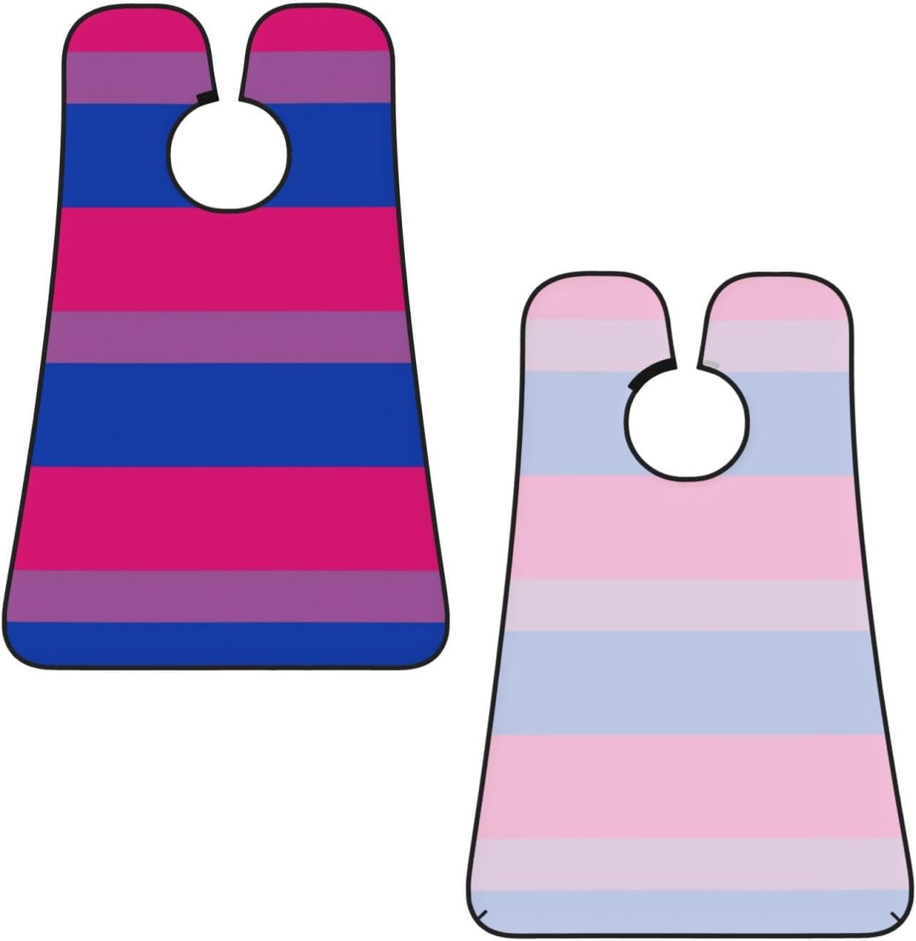 Waterproof Beard Grooming Bib, LGBT Pride Flag Bisexual Shave Bib, Non-Stick Hair Catcher for Shaving Trimming, Apron Essential for Men Dad