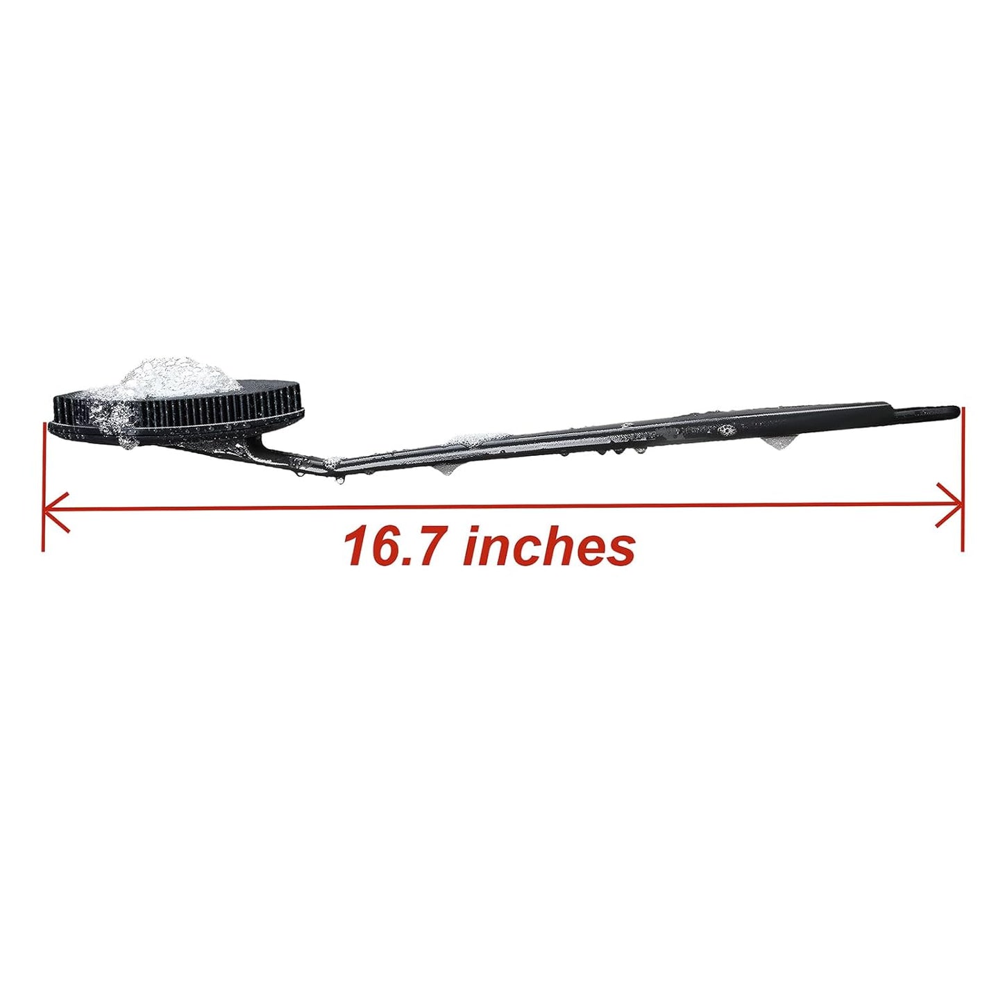 DNC Back Scrubber for Shower, Silicone Shower Brush with Long Handle Soft Bristles, Bath Body Exfoliator Washer for Men Women